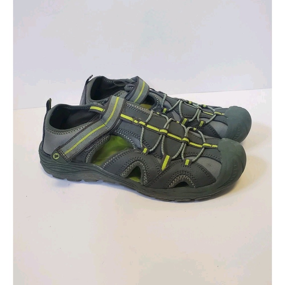 Merrell Hydro 2 Hiker Closed Toe Sandals Gray Green Water Shoes Big Kids Size 6M